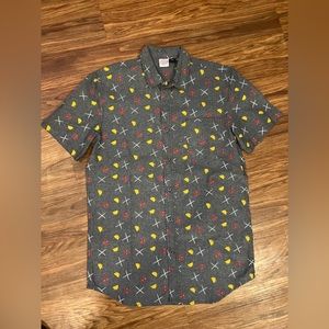 NWOT Men’s Marvel Deadpool Button Down - Size M